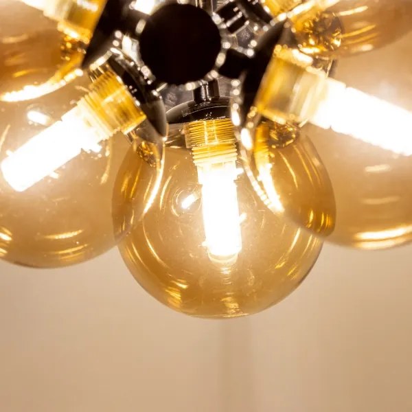 Brilagi - LED luster na lane MILLA 6xG9/3W/230V čierny chróm/zlatá