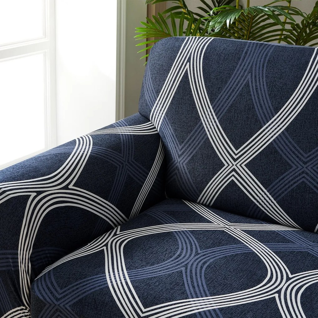 4Home Napínací poťah na sedačku Elegant modrá, 190-230 cm + obliečka na vankúšik zadarmo, 190-230 cm