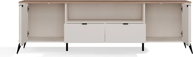 TV stolek CORDOBA 2D2S kašmírový/dub Castello