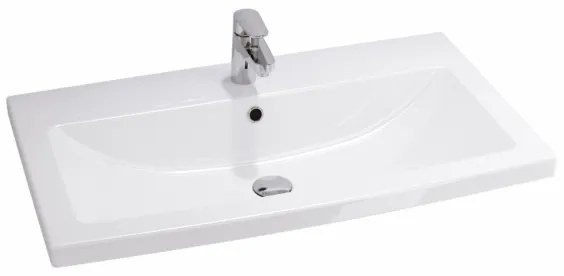 Cersanit S801-149-DSM - Závesná kúpeľňová skrinka s umývadlom LARA 80 cm biela