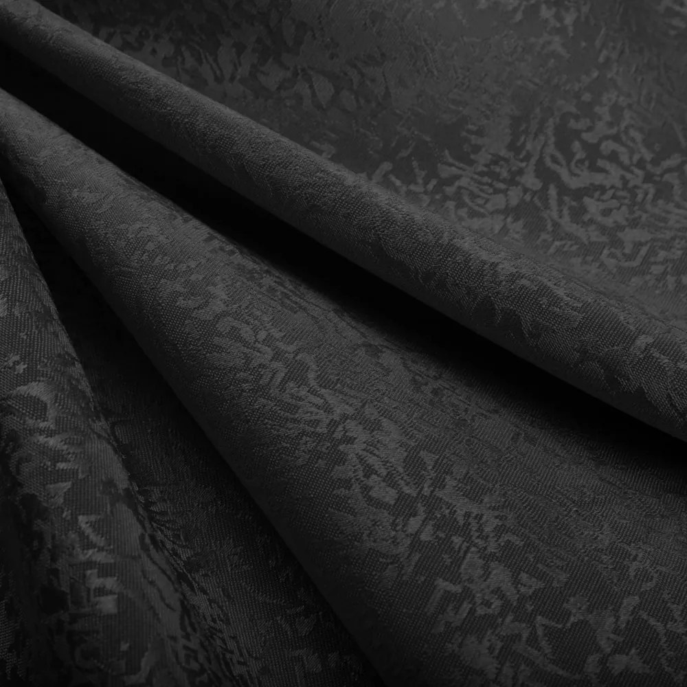 Biante Dekoračný záves TF-098 Venezia čierny - š. 300 cm 300x200 cm