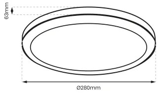 Brilagi - LED Kúpeľňové stropné svietidlo PERA LED/24W/230V pr. 28 cm IP65 čierna