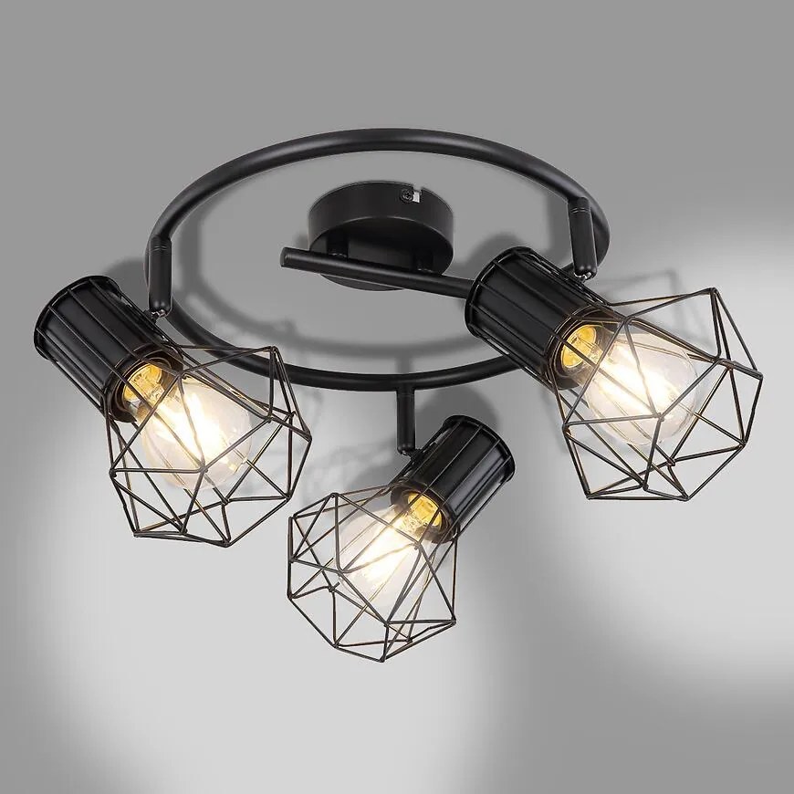 Stropné bodové svietidlo 54017-3 Čierna LS3