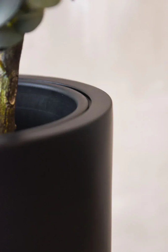 Kvetináč ESCADA, sklolaminát, výška 90 cm, čierna