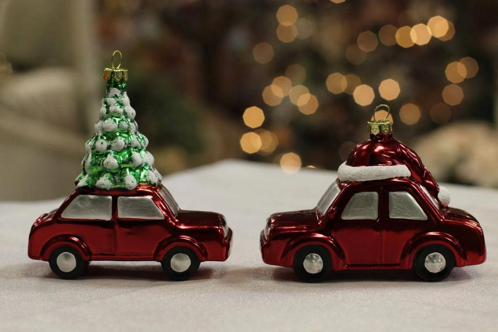 Klasik závesná ozdoba vianočné auto 8cm