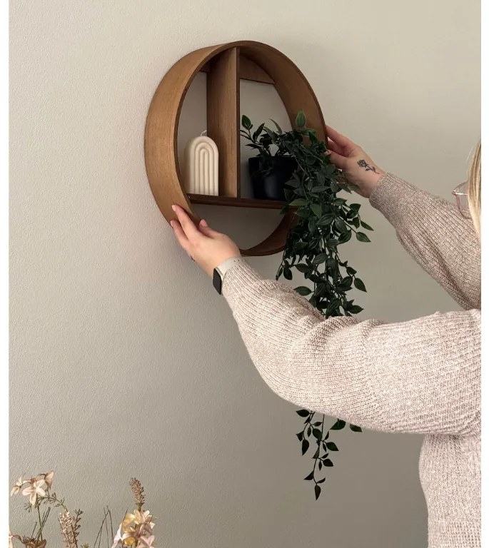 Nástenná dekoratívna polica ACCENTS 37 cm - viac farieb Farba: Svetlohnedá