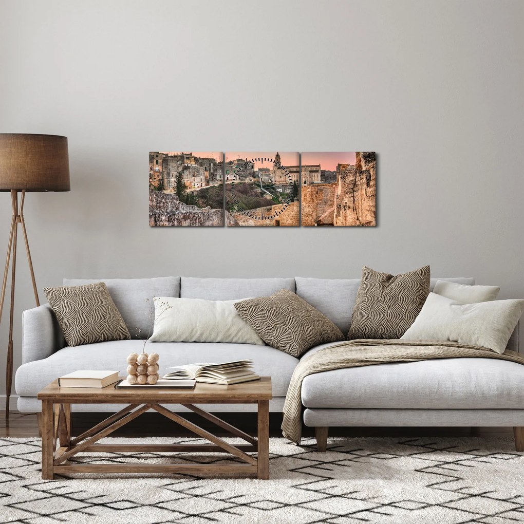 Obraz - Gravina in Puglia, Taliansko (s hodinami) (90x30 cm)