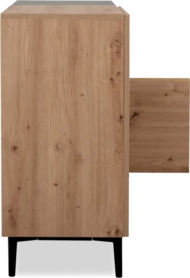 Skrinka 2-dverová Nola, dub artisan/čierna