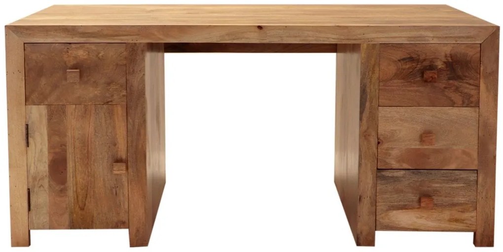 furniture-nabytek.cz - Drevený písací stôl z masívu mango 160x76x80