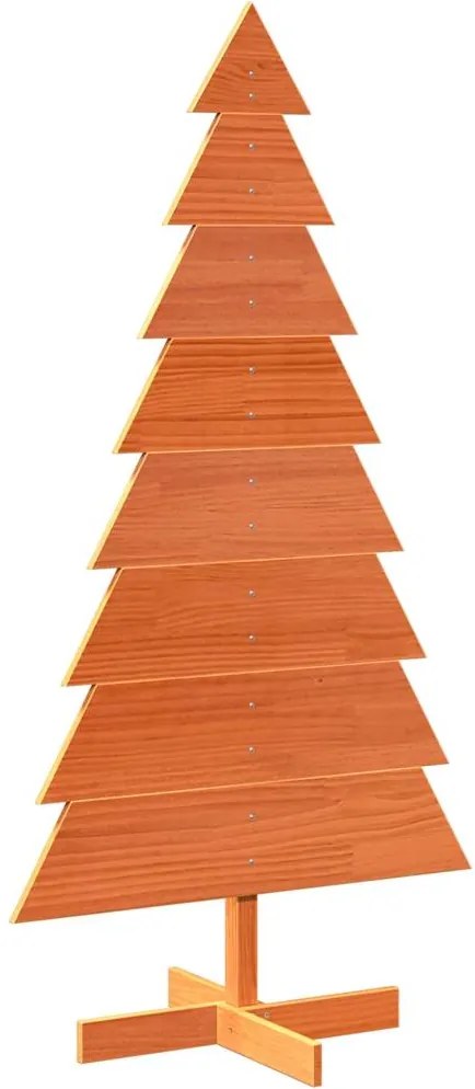 vidaXL Drevený vianočný stromček voskovohnedý 150 cm masívna borovica