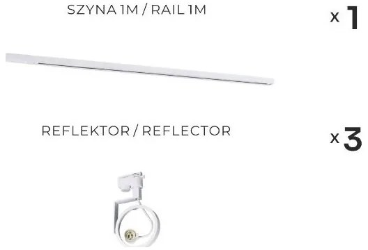 Zuma Line 3561 - Bodové svietidlo v lištovom systéme MASTER 3xGU10/15W/230V biela