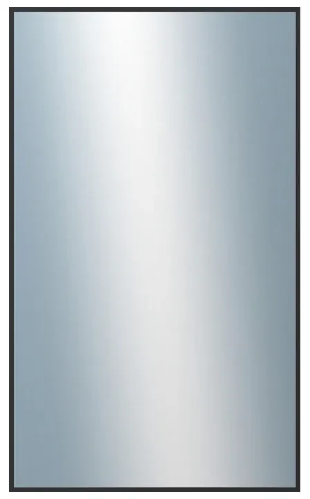 DANTIK - Zrkadlo v rámu, rozmer s rámom 60x100 cm z lišty Hliník čierna (7003021)