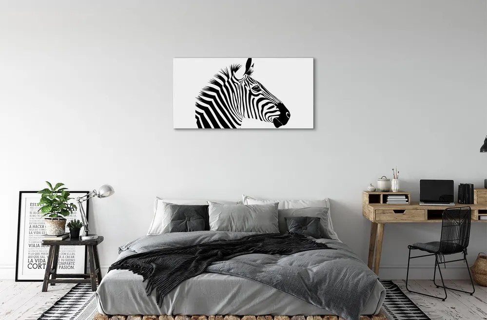 Obraz na plátne ilustrácie zebra 100x50 cm