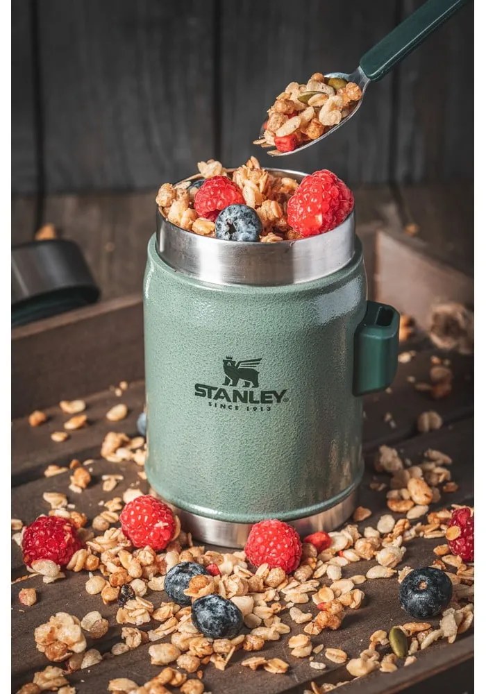 Zelená termoska na jedlo z nehrdzavejúcej ocele 400 ml Legendary Classic Hammer Tone Green – Stanley