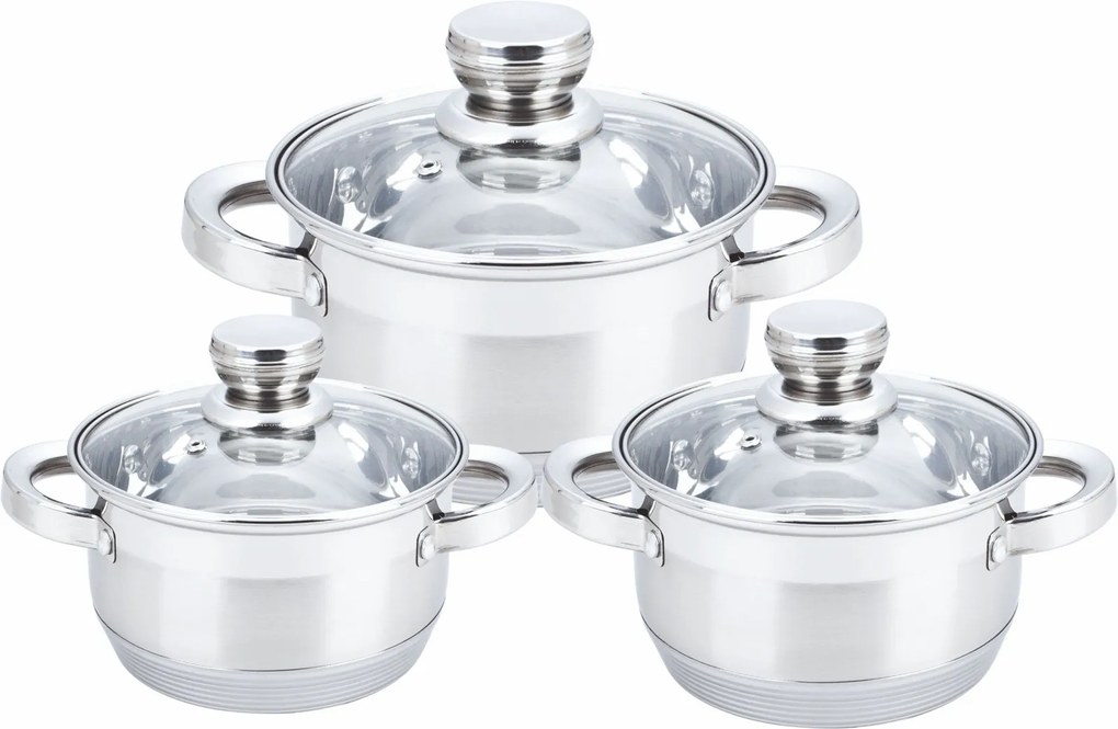 Wellhox 6 kusový set hrncov z nehrdzavejúcej ocele WellHome +