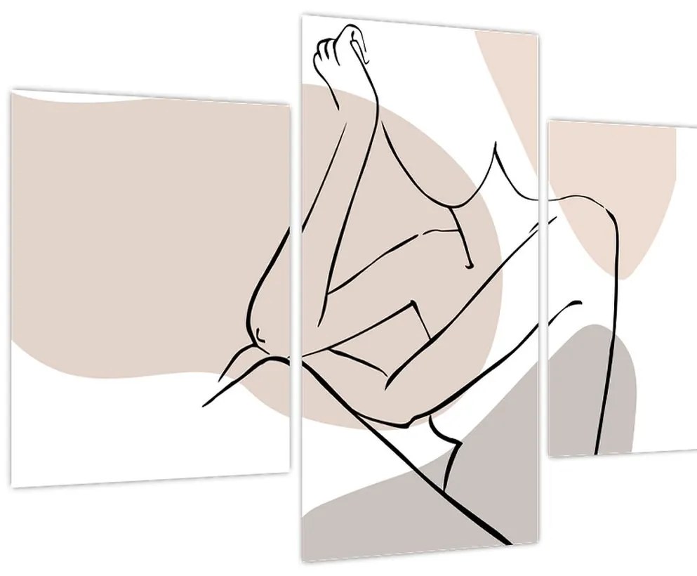 Obraz - Woman body line art N⁰1 (90x60 cm)