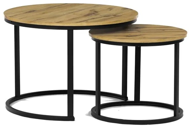 Autronic BONTEC Konferenčný stolík 70x70x51cm, mdf, divoký dub, CT-X7122 OAK Farba: Hnedá