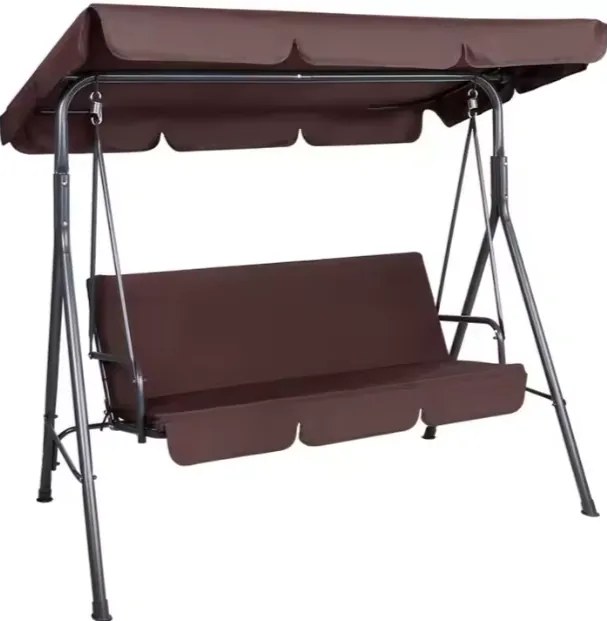 Lean Záhradná hojdačka hnedá – 250kg, 2 vankúše