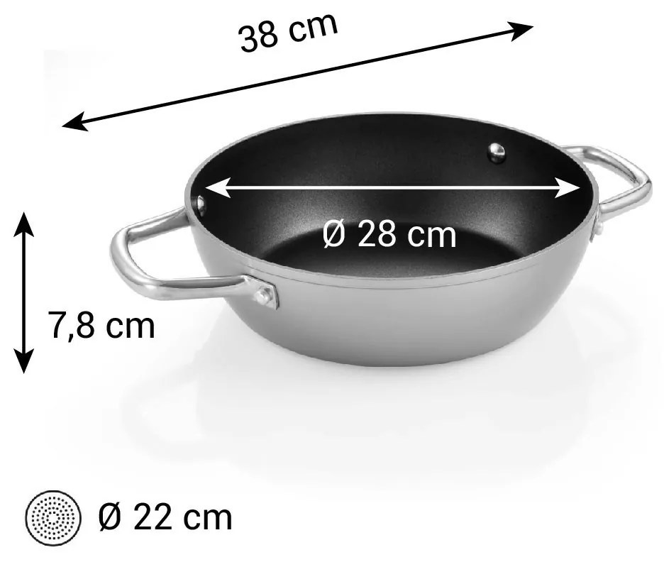 Tescoma Panvica hlboká GrandCHEF+ pr. 28 cm, 2 úchyty, pr. 28 cm