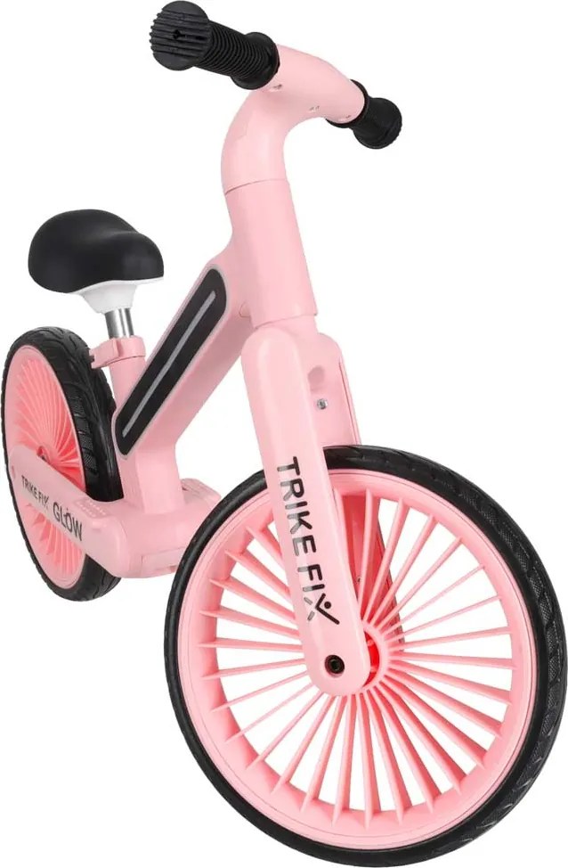 KIK Trike Fix Glow LED detské odrážadlo, ružové, 12″