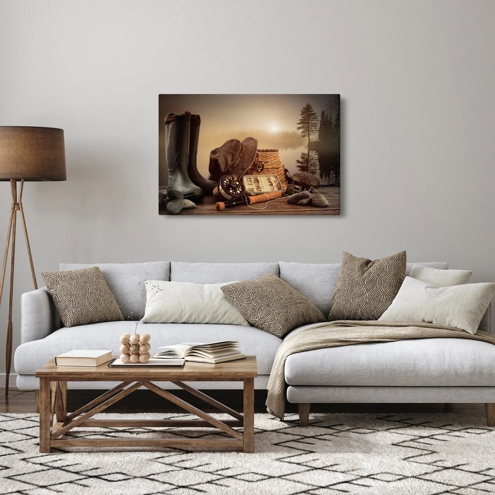 Obraz - Rybárske zátišie (90x60 cm)