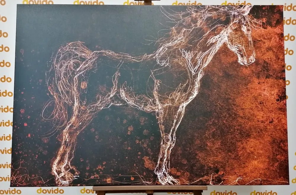 Obraz kreslený kôň - 120x80