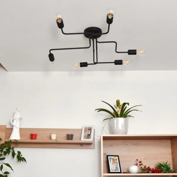 LED Prisadený luster TUBE 6xE27/15W/230V