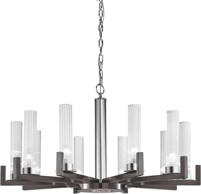 Kolarz 6009.81060 - Luster na reťazi RAGGIO 10xE14/25W/230V matný chróm