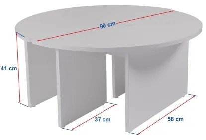 Konferenčný stolík LUVIA, mramorový dekor, béžový