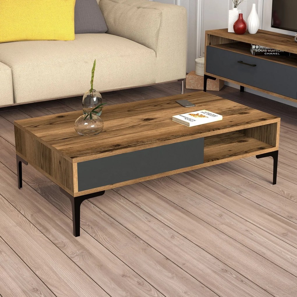 Konferenčný stôl Istanbul - Walnut, Anthracite