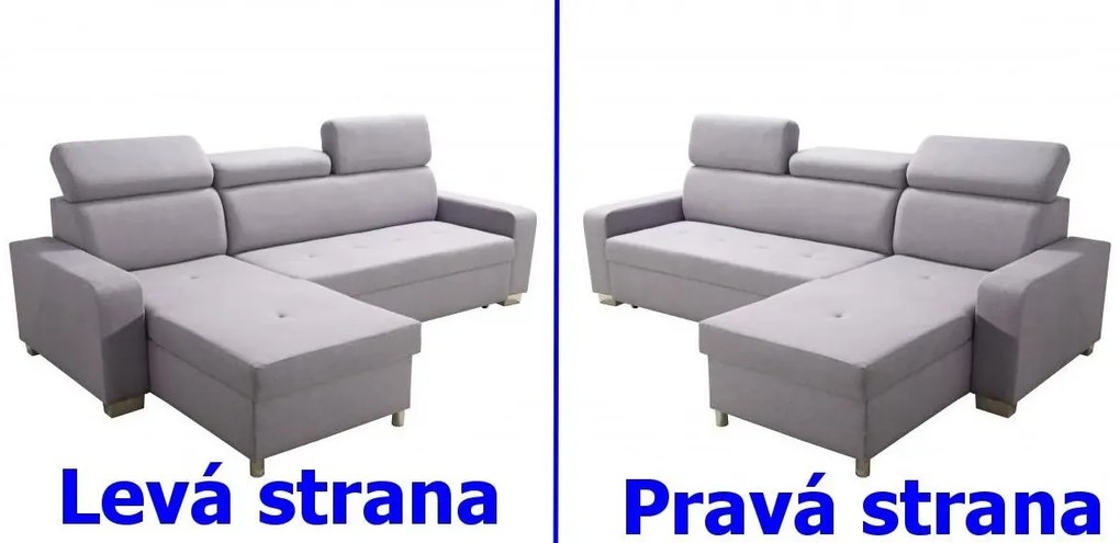 Rohová sedacia súprava Milo Mini, Ľavá, sivá (gobi 13)