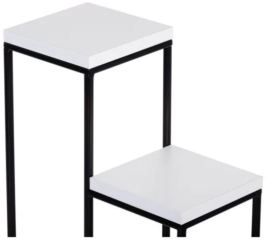 Stojan na kvety KASKADA 70x34 čierna/biela