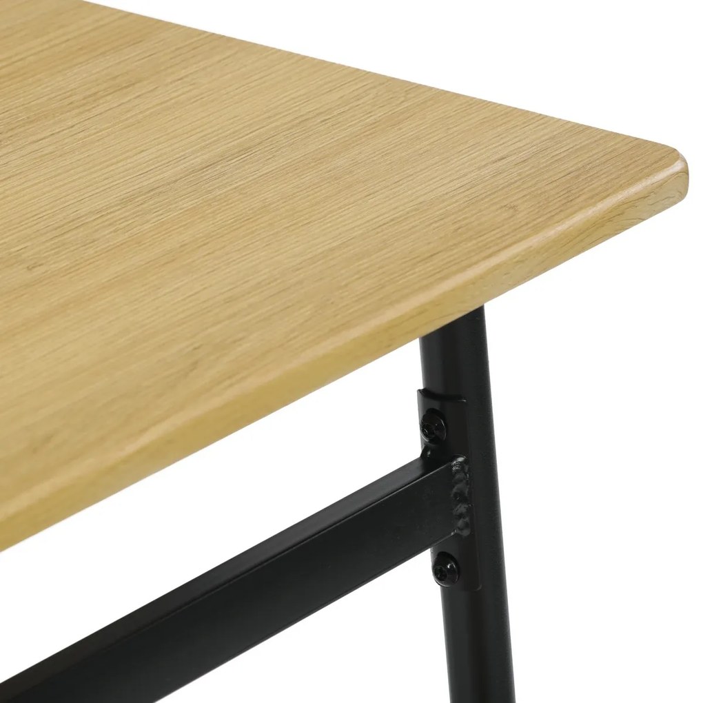 Jedálenský set Industrial so 4 stoličkami, 110 x70 x 76 cm, divoký dub
