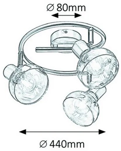 Rabalux 5549 - Bodové svietidlo HOLLY 3xE14/40W/230V zlatá