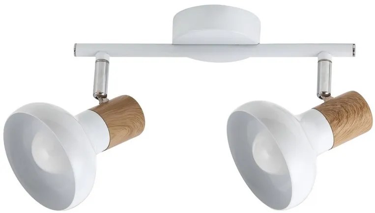 Rabalux HOLLY stropné bodové svietidlo max. 2x40W | E14 | IP20 - biela, svetlé drevo