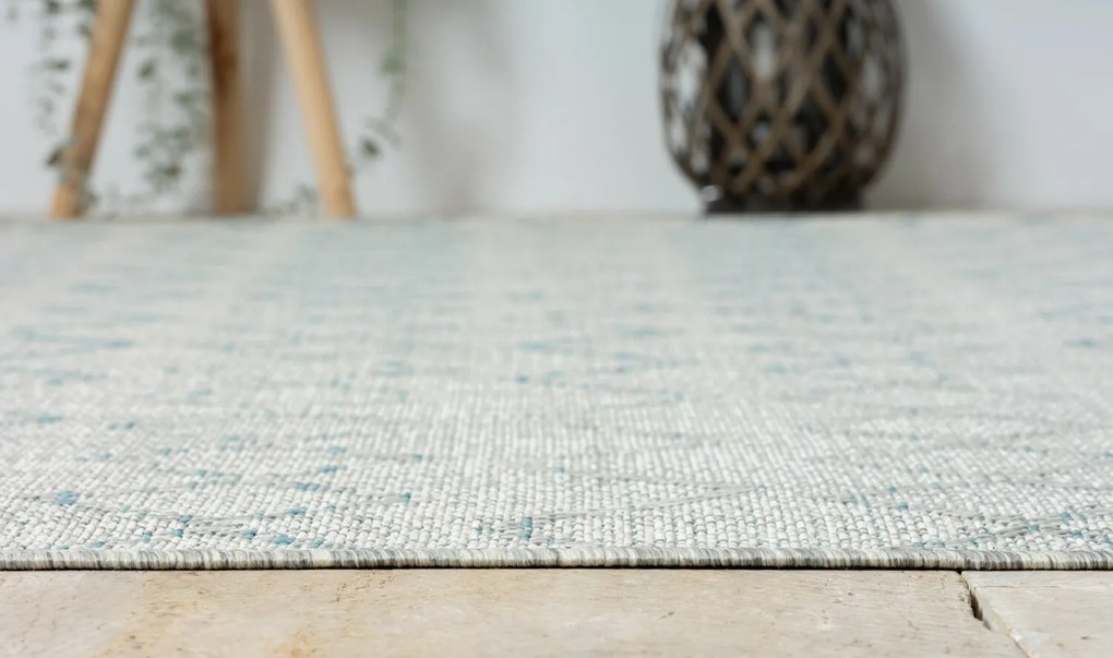 My Flair, Kusový koberec Illusio grey – na von aj na doma, 200x300, modrá, chodba / predsieň