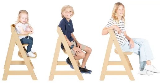 roba Detská drevená vysoká jedálenská stolička Sit Up (prírodná/flex) (100306933)