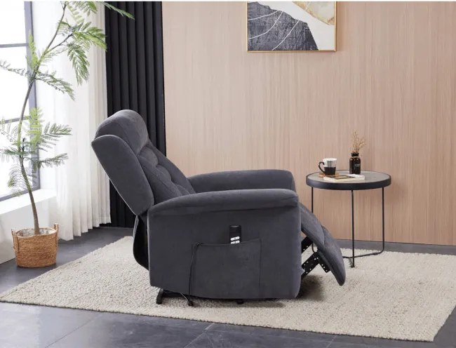 Polohovacie kreslo sivé, elektrické TV-7072 GREY2