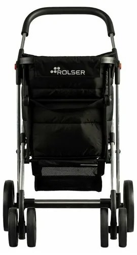 Rolser Skladací nákupný vozík na kolieskach Basket Polar 4Big, čierna