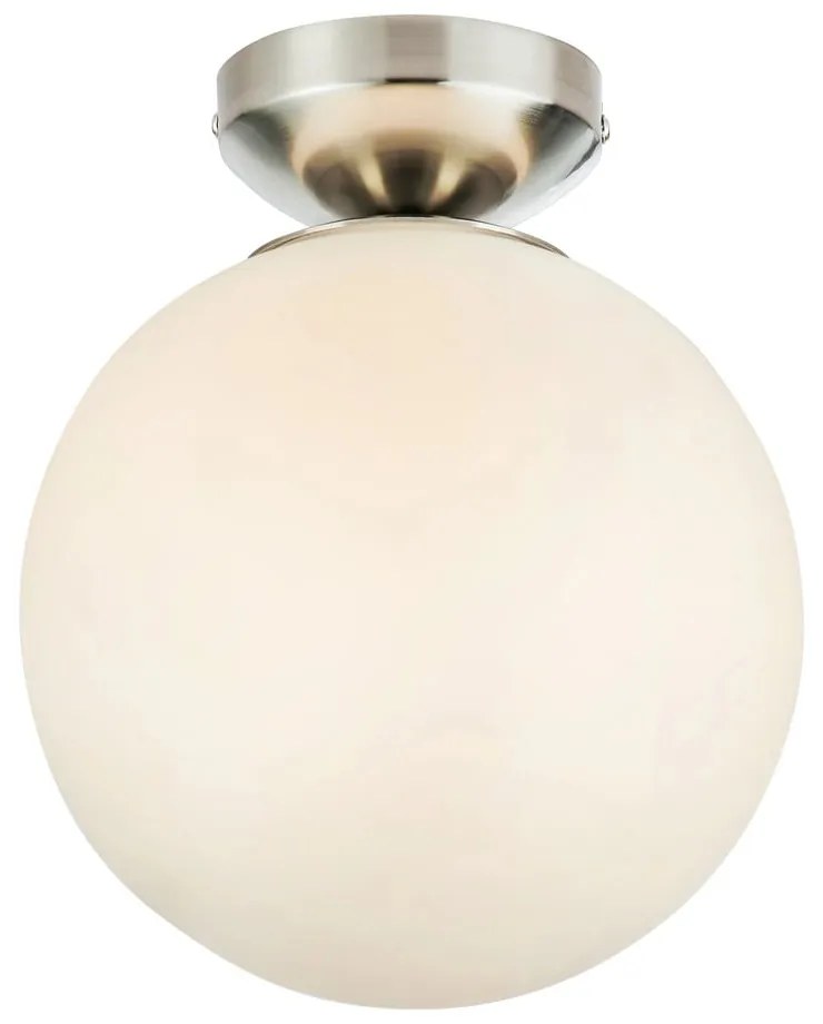 Biele/v striebornej farbe stropné svietidlo so skleneným tienidlom Stintino – Markslöjd