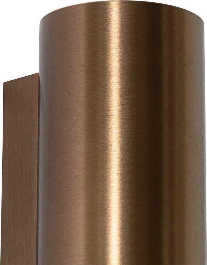 Inteligentné nástenné svietidlo tmavý bronz okrúhle 2-svetlá vrátane 2 Wifi GU10 50mm - Sandy