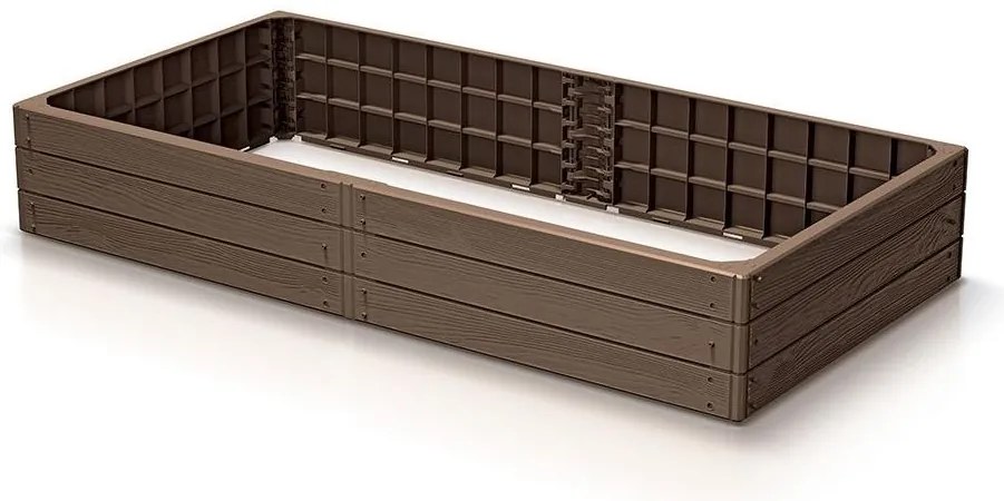 Prosperplast Vyvýšený záhon 149,2x75,6x25cm Base woody rustikálny tehlový