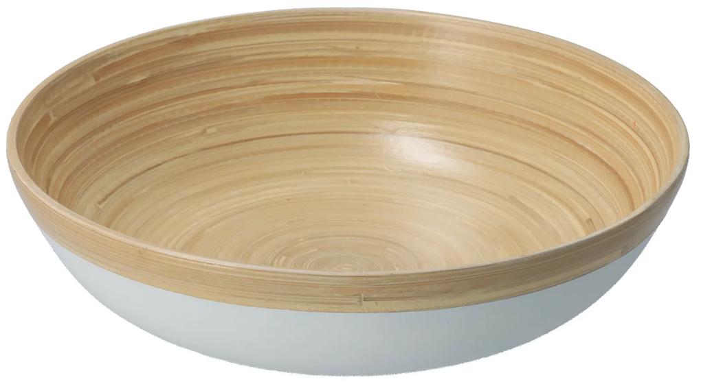 Kesper Bambusová miska biela - 23 cm