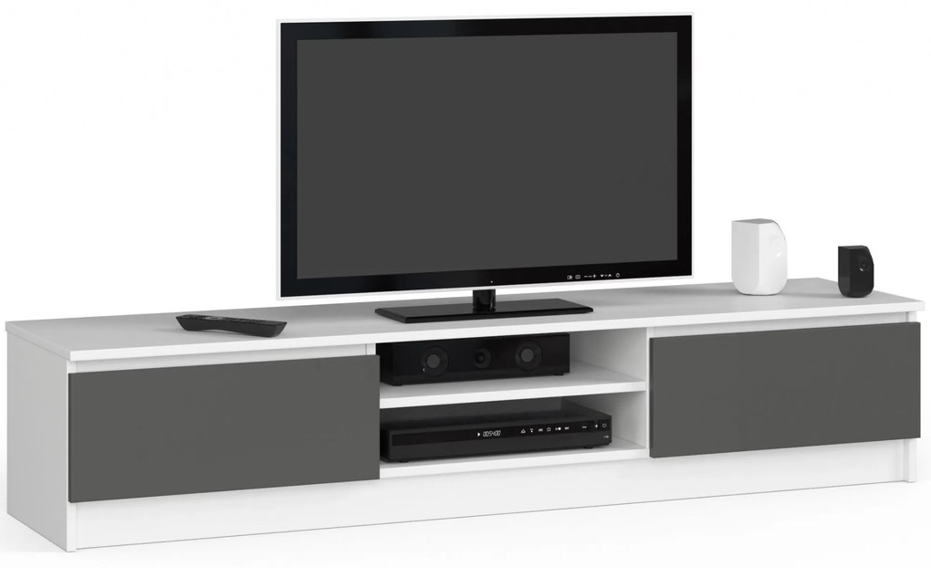 TV stolík Katalina (biela + sivá). Akcia -12%. Vlastná spoľahlivá doprava až k Vám domov. 1070710