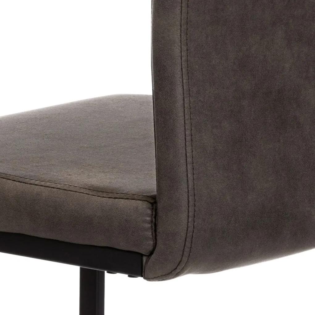 AUTRONIC Jedálenská stolička, sivá látka, čierna podnož DCL-412 GREY3