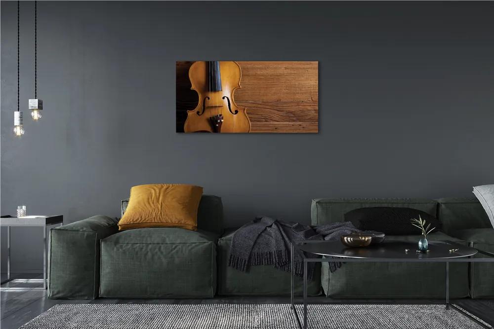 Obraz canvas Husle na drevo 120x60 cm