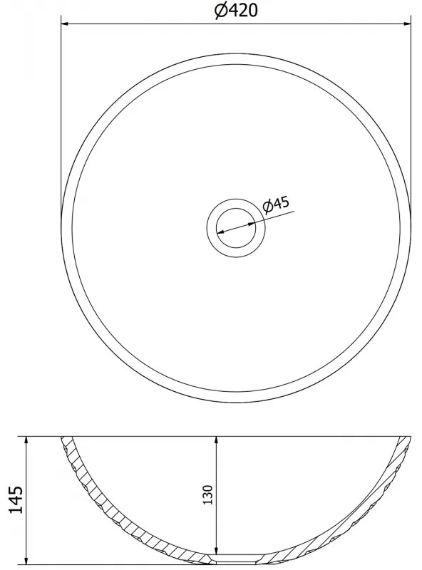 Mexen Olza, sklenené umývadlo na dosku 42 x 42 cm, číra, 24094200