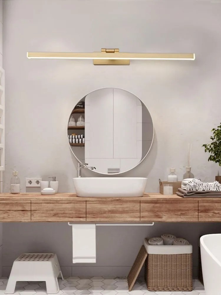 Toolight Toolight, LED kúpeľňové nástenné svietidlo nad zrkadlo 40cm 8W 1200lm 4000K APP833-1W, zlatá, OSW-07011