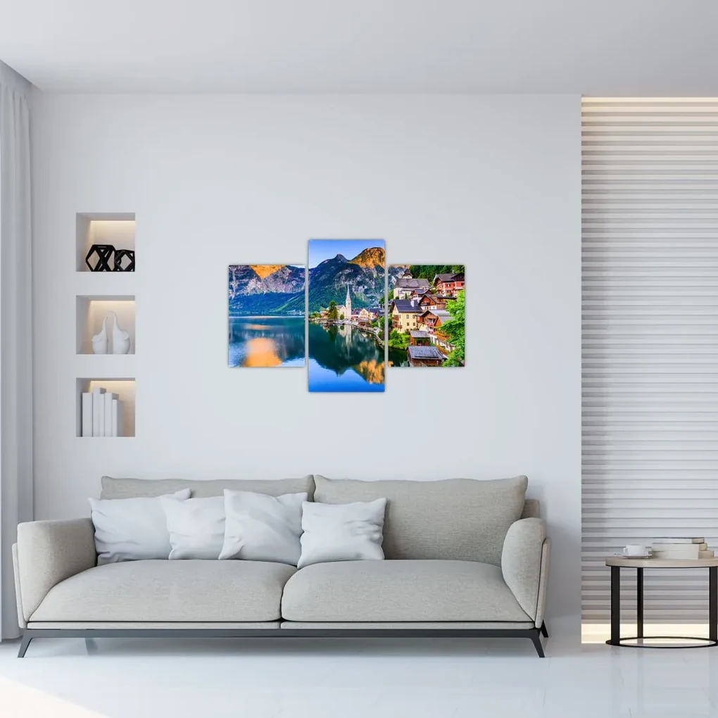 Obraz - Alpská dedina (90x60 cm)