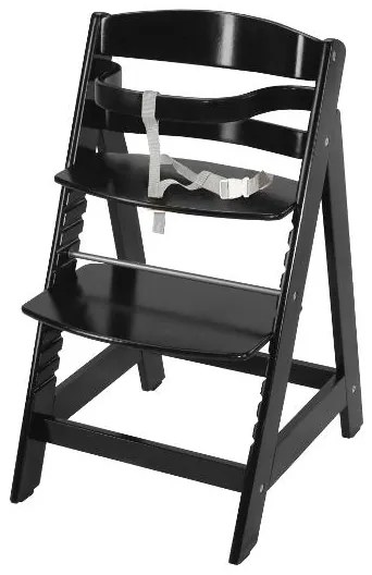 roba Detská drevená vysoká jedálenská stolička Sit Up (čierna)  (100306933)